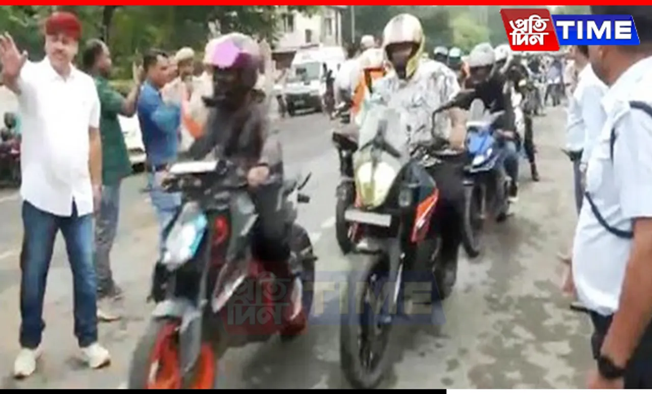 'Har Ghar Tiranga': Police, Transport Dept Organize Bike Rally In Guwahati